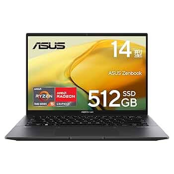 Windowsノート本体 ASUS Zenbook 14 Ryzen 5 7530U ASUS Zenbook 14” OLED Touchscreen Notebook, AMD Ryzen 5